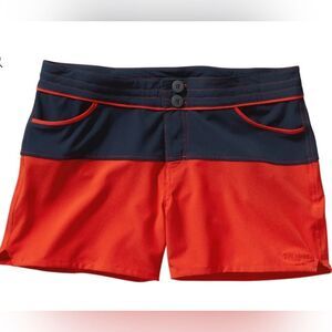 Patagonia Women's Athletic colorblock Shorts - Red and Navy. Size 8